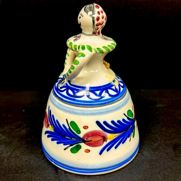 Vintage Spanish handmade pottery Bell Lady - Picture 2 of 8
